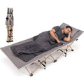 coku Folding Camping Cot for Adults, Heavy Duty Steel Frame, Portable, 190.5 cm, with Carry Bag, for Camping, Travel, Office Nap, Guest Use