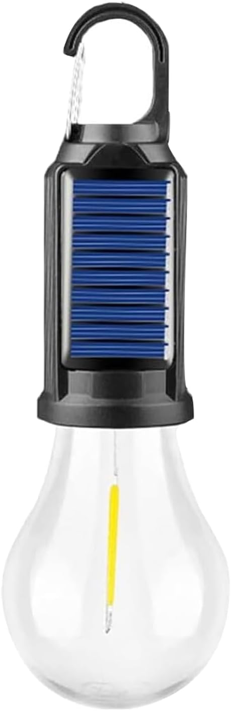 Coku Solar Powered Rechargeable Emergency LED Light Bulb, Portable Waterproof Hanging Camping Lantern with 3 Modes & USB Charging, Outdoor Tent Lights for Hiking, Car, Household, Traveling