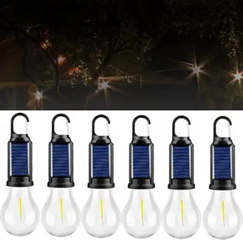 Coku Solar Powered Rechargeable Emergency LED Light Bulb, Portable Waterproof Hanging Camping Lantern with 3 Modes & USB Charging, Outdoor Tent Lights for Hiking, Car, Household, Traveling