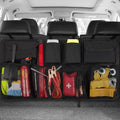 Backseat Car Trunk Organizer with 8 Space Saving Expert (Black)