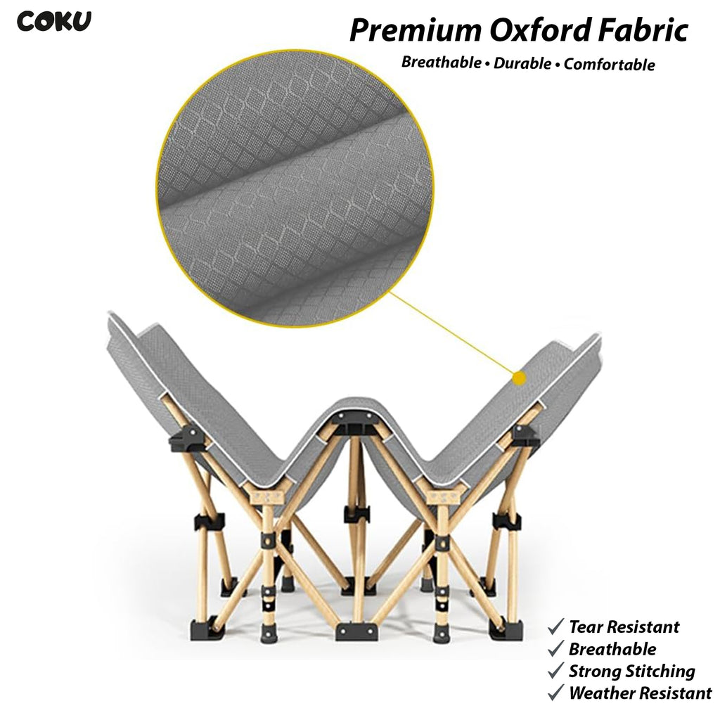 coku Folding Camping Cot for Adults, Heavy Duty Steel Frame, Portable, 190.5 cm, with Carry Bag, for Camping, Travel, Office Nap, Guest Use
