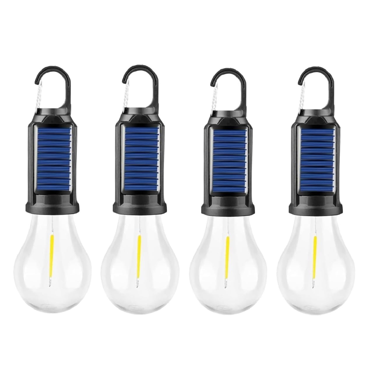 Coku Solar Powered Rechargeable Emergency LED Light Bulb, Portable Waterproof Hanging Camping Lantern with 3 Modes & USB Charging, Outdoor Tent Lights for Hiking, Car, Household, Traveling