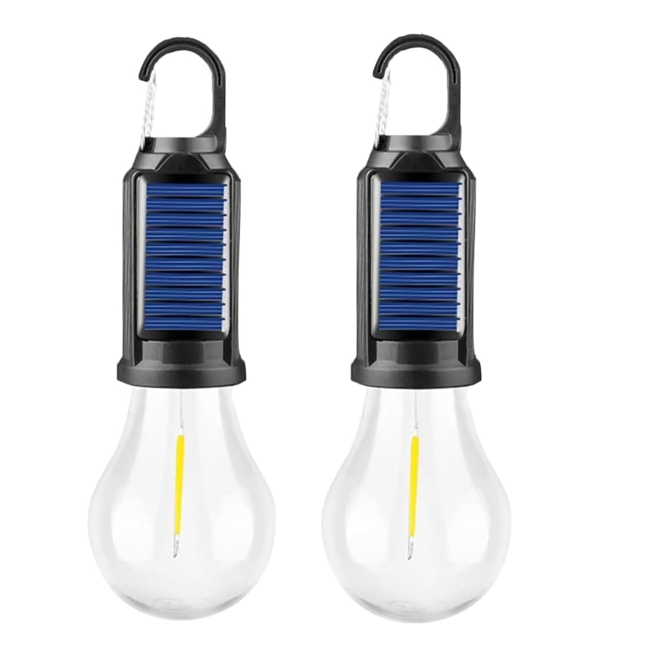 Coku Solar Powered Rechargeable Emergency LED Light Bulb, Portable Waterproof Hanging Camping Lantern with 3 Modes & USB Charging, Outdoor Tent Lights for Hiking, Car, Household, Traveling