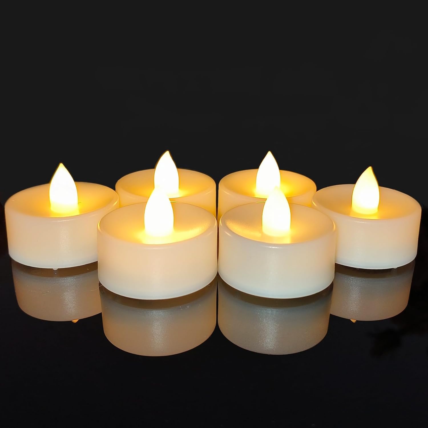 Coku Flameless LED Tealight Candles Smokeless Battery Operated Non-Flickering Tea Lights, Electric Decorative Candle for Diwali, Wedding, Christmas, Gifting & Home Decoration (Warm White)