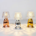 Coku Mini Golden Man Figurine, Modern LED Table Lamp, Creative Figurine Desk Lights, for Home Decor, Living Room, Bedroom, Office, Bedside Lamps, Side Tables, Home Decoration (Set of 3)