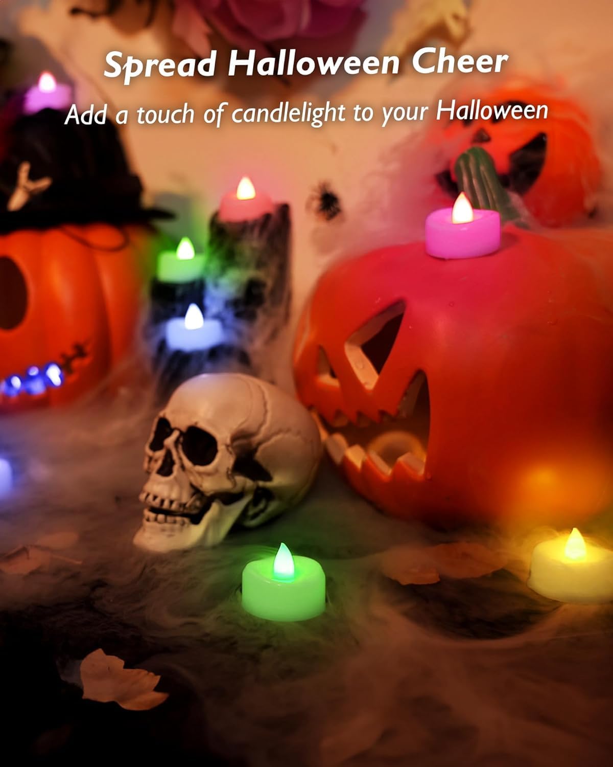 Coku Flameless LED Tealight Candles Smokeless Battery Operated Non-Flickering Tea Lights, Electric Decorative Candle for Diwali, Wedding, Christmas, Gifting & Home Decoration (Multicolor)