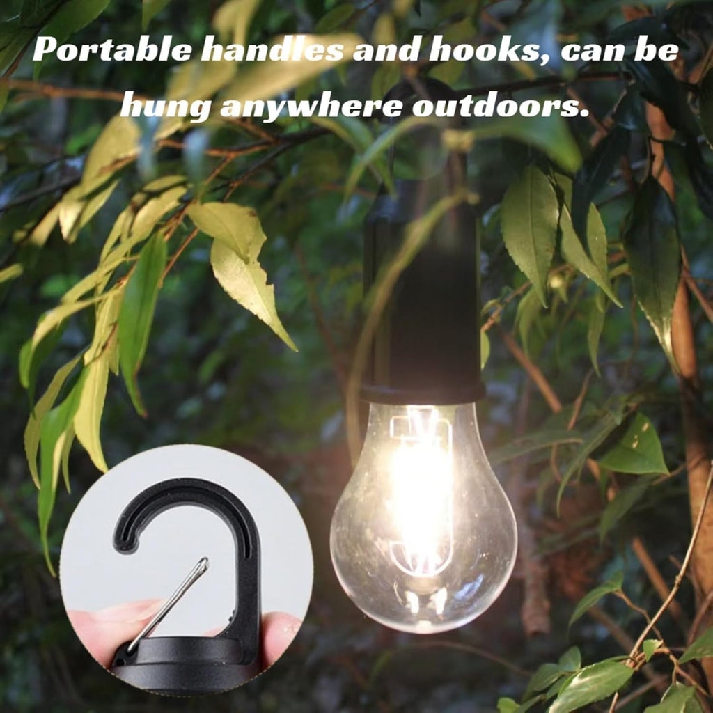 Coku Solar Powered Rechargeable Emergency LED Light Bulb, Portable Waterproof Hanging Camping Lantern with 3 Modes & USB Charging, Outdoor Tent Lights for Hiking, Car, Household, Traveling