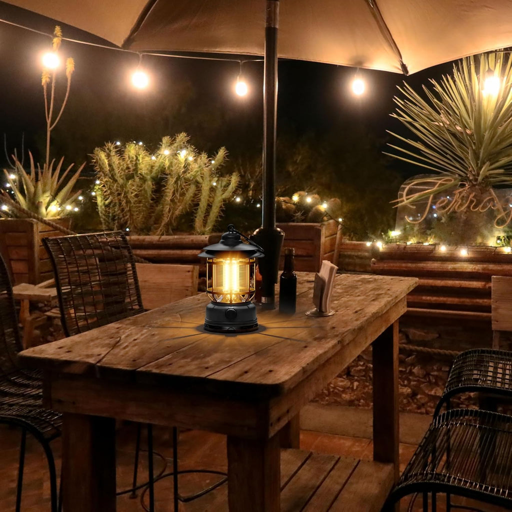 Coku Rechargeable LED Camping Lanterns – USB Powered Outdoor Lights, Waterproof & Dimmable Flashlight with Hook, Lightweight, Ideal for Camping Hiking Emergency Garden & Home