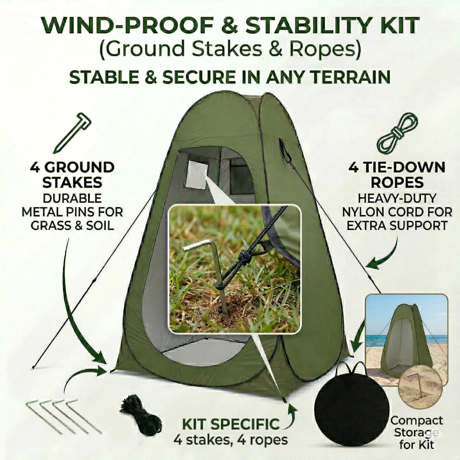 Coku Privacy Shower Tent, Pop-up Portable Camping Tent, Outdoor Toilet Changing Dressing Room, Instant Privacy Shelter for Picnic Waterproof Bathroom