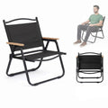 Coku Portable Folding Camping Chair for Adults | Wooden Armrest Camping Chair with Heavy Duty Aluminum Alloy Frame & Oxford Fabric | 150KG Capacity for Camping, Beach, Picnic, Fishing, BBQ & Travel