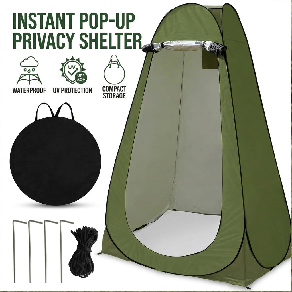 Coku Privacy Shower Tent, Pop-up Portable Camping Tent, Outdoor Toilet Changing Dressing Room, Instant Privacy Shelter for Picnic Waterproof Bathroom
