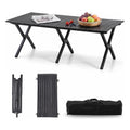 Coku Aluminum Folding Camping Table, Portable Roll-Up Picnic Table with Carry Bag, Lightweight Foldable Outdoor Table for Camping, Beach, BBQ, Fishing, Garden, Patio, Travel & Hiking