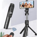 3-in-1 Multifunctional Selfie Stick & Tripod Stand with Remote (Black)