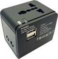 International Travel Adapter with 2 USB Ports Wall Charger Plug with Surge Protection