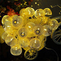 LED Golden Metal Balls Lights with 16 led light for Diwali Decoration String Lights (Warm White)