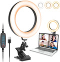 Video Conference Lighting Kit Dimmable 6-inch Led RingLights Clip