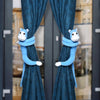 2 pcs Monkey Shape Curtain Tiebacks Soft Plush Toy Curtain Tiebacks Holder Clip