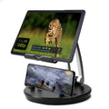 2 in 1 Mobile Phone & Tablet Stand Sturdy & Heavy Metal Base with Cable Cliping for Tab, Tablet & Smartphone