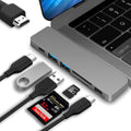 USB C Hub Adapter 7 in 1 Type C Hub for MacBook Pro and USB C to HDMI, Thunderbolt 3 & TF/SD Card Reader, 100W USB-C Power Delivery, 2 USB 3.0 Ports