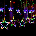12 RGB Stars String Lights Curtains Light Led (Multicolor)